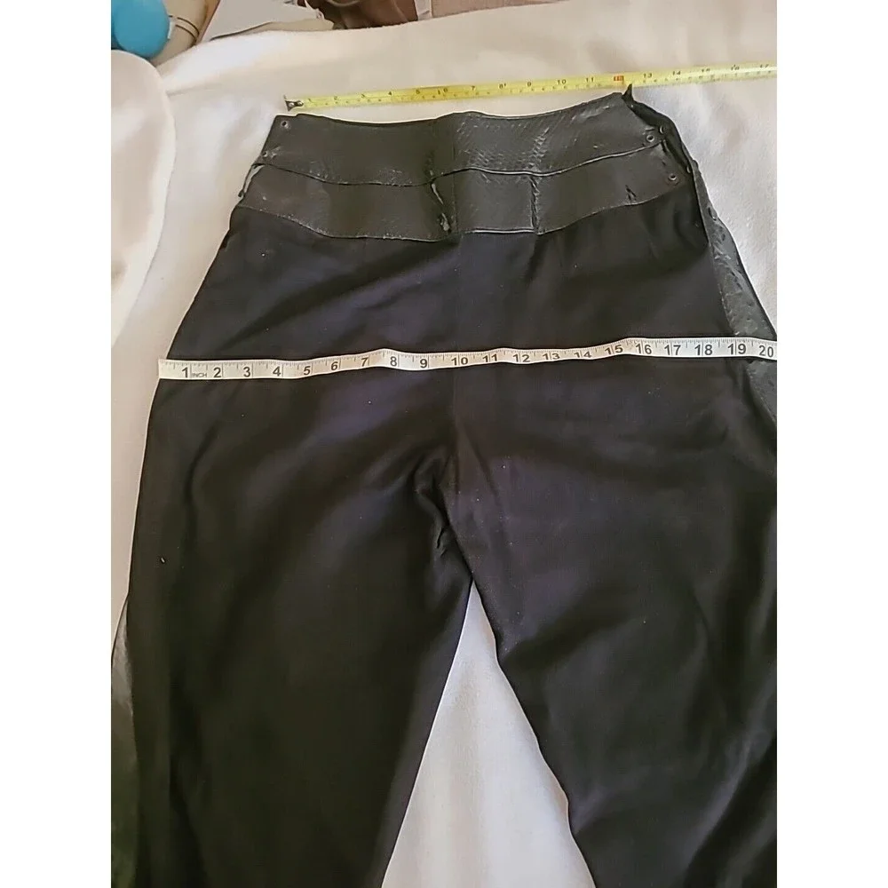 ONE-OF-A-KIND  hand-made SUEDE SNAKESKIN  Rhinestone, ladies TUXEDO S BLACK - Picture 9 of 16